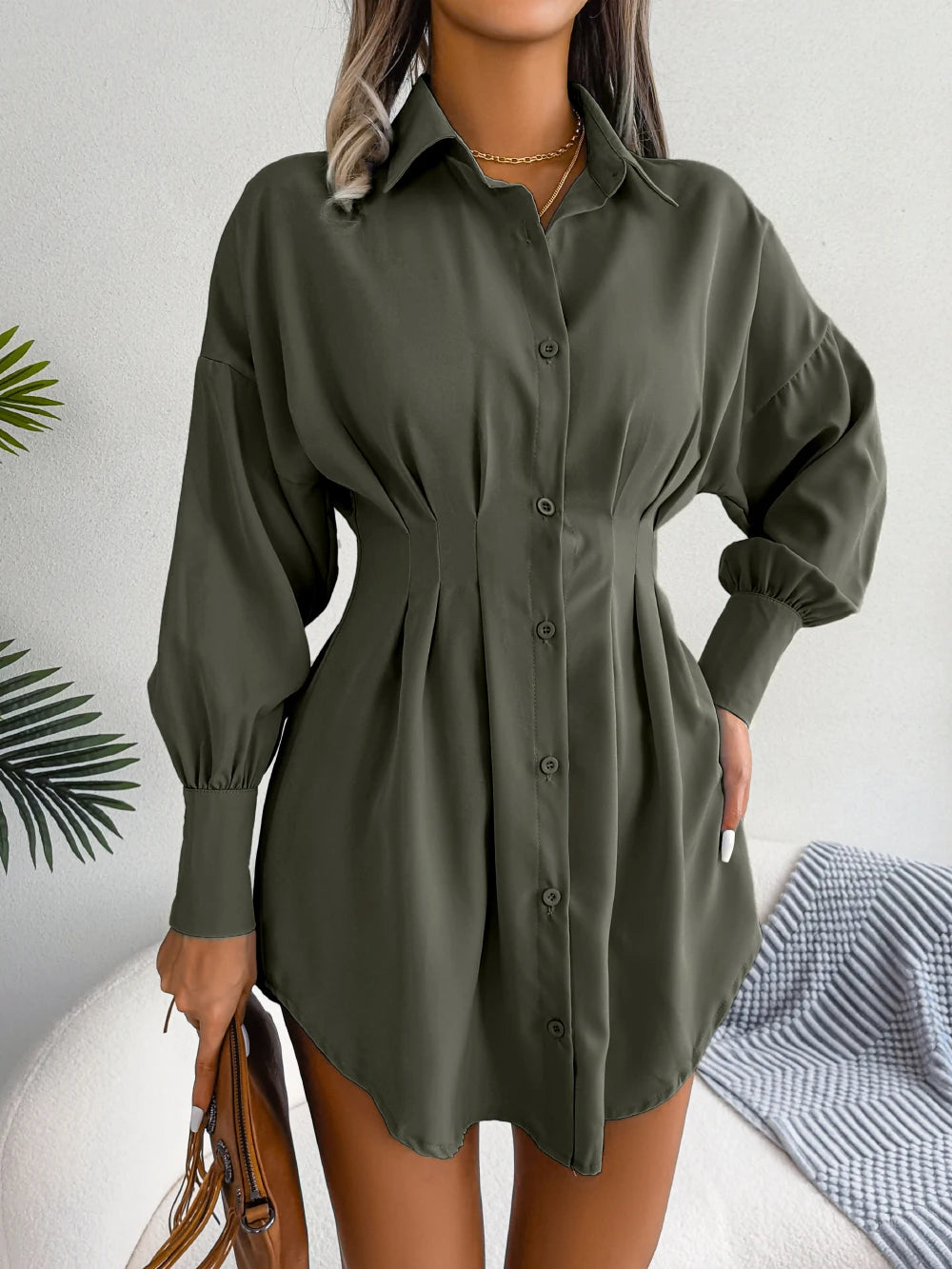 Aria | Classic Buttoned Shirt Dress