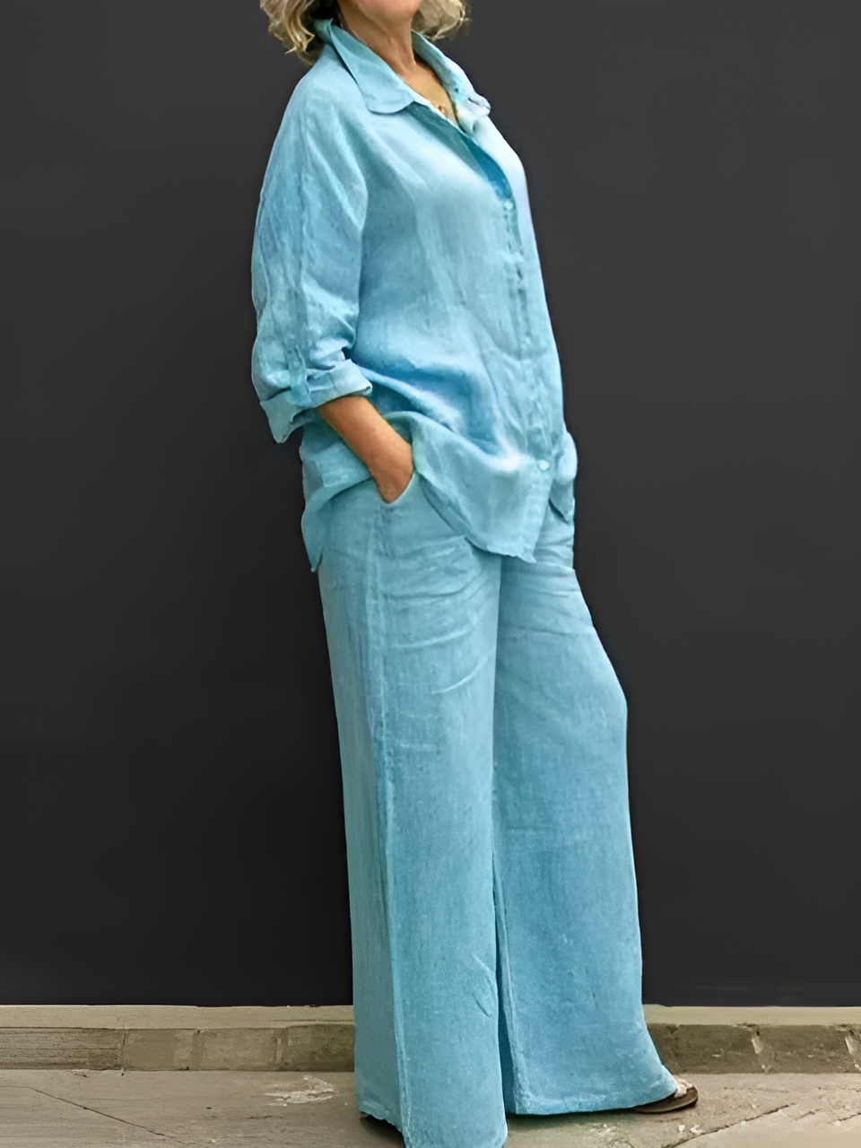 Larah | Linen Shirt Suit