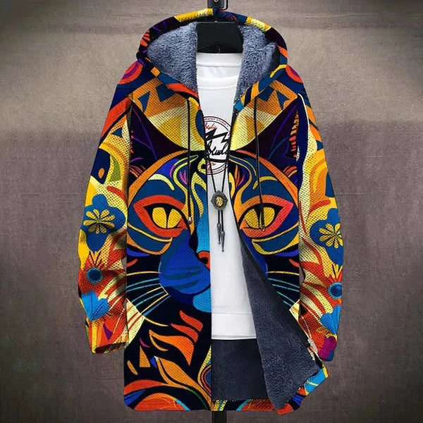 Kathy | Cozy Fleece Women’s Jacket with Cat Print