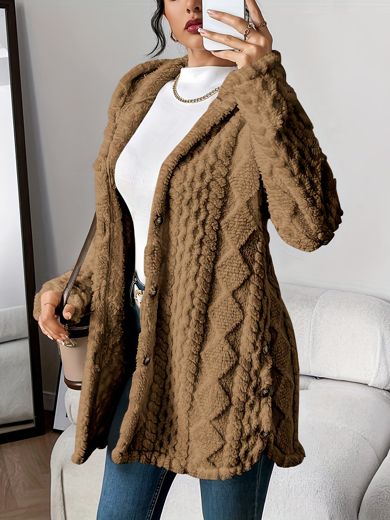 Melinda™ | Plush Hooded Cardigan