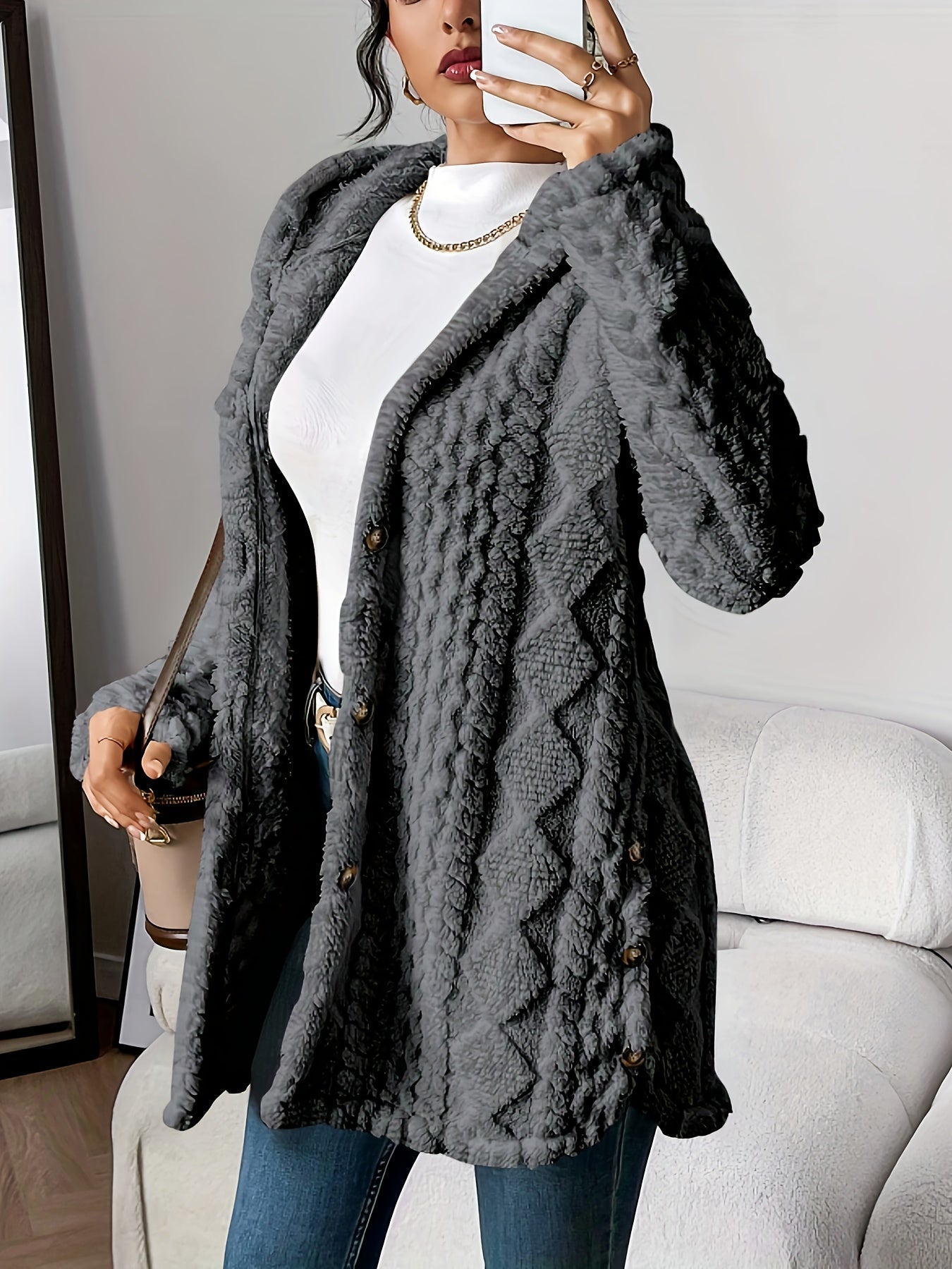 Melinda™ | Plush Hooded Cardigan