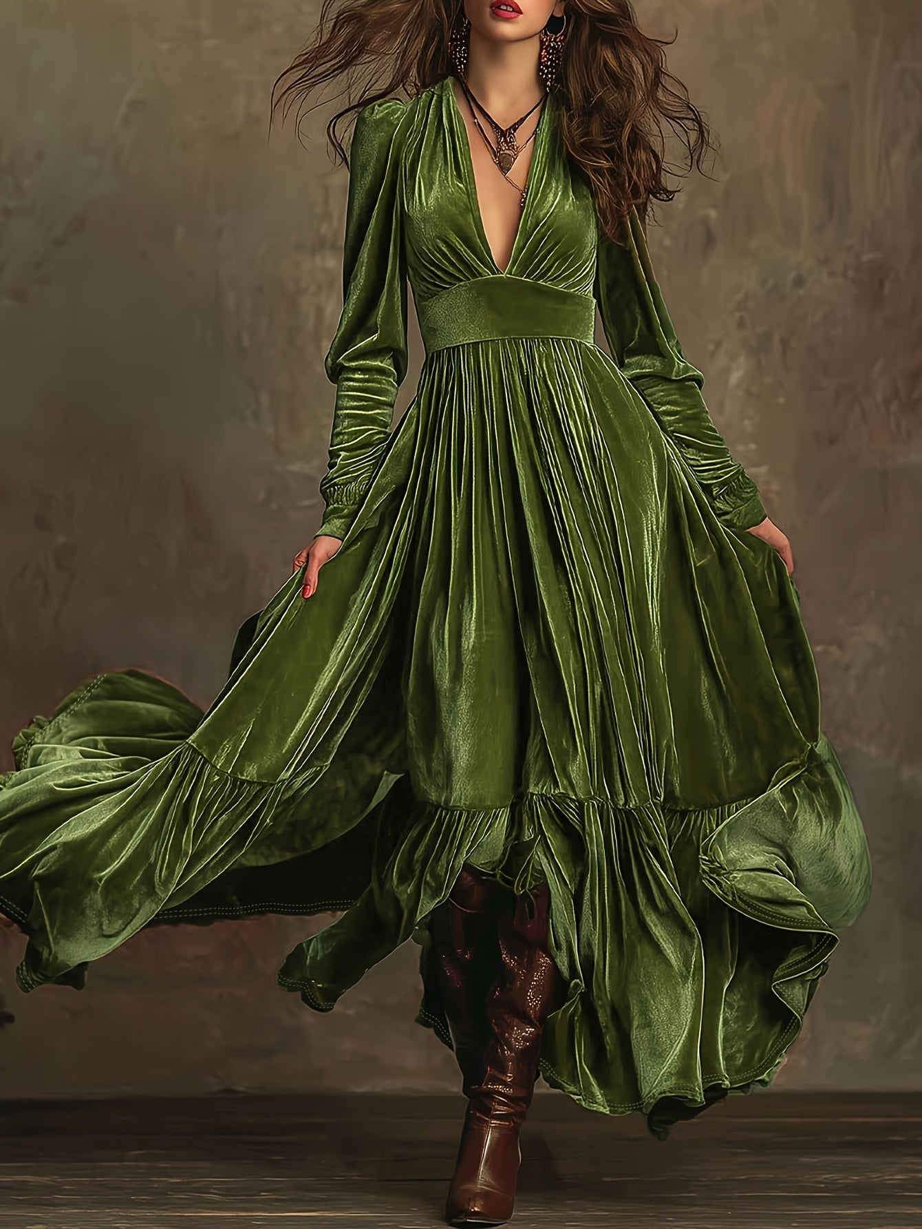 Eveline | Elegant Velvet Maxi Dress