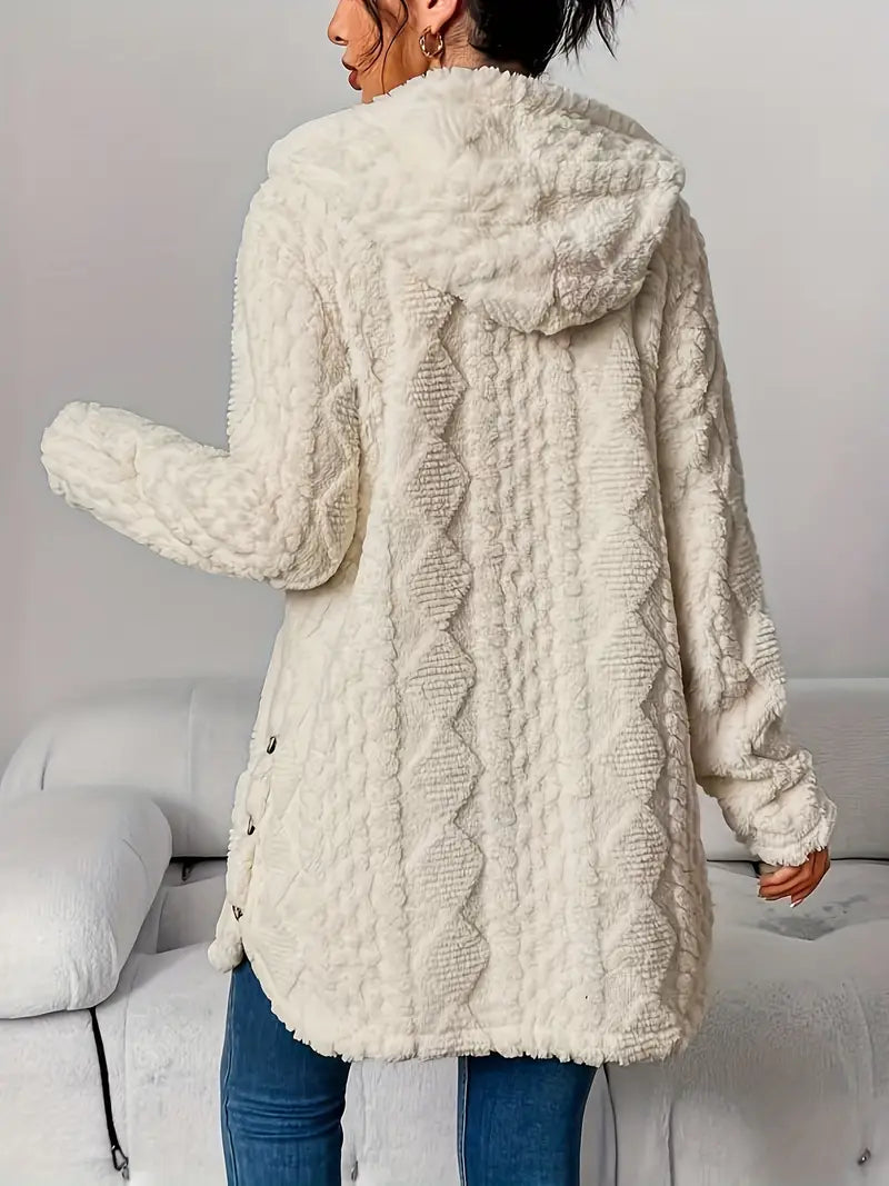 Melinda™ | Plush Hooded Cardigan