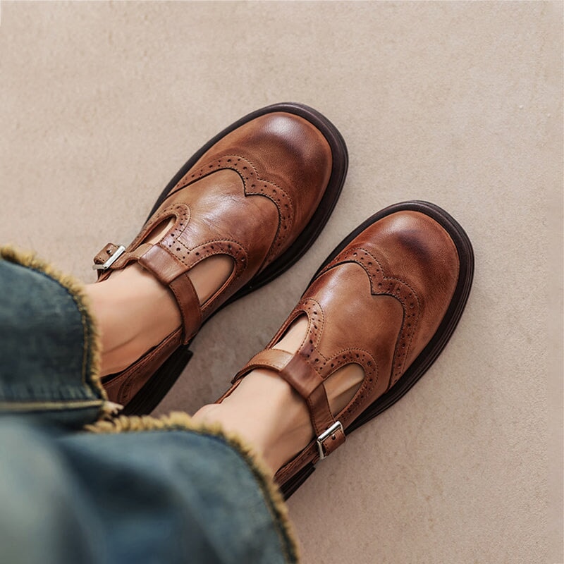 Scarlett&Claire™| Risla Leather Mary Janes