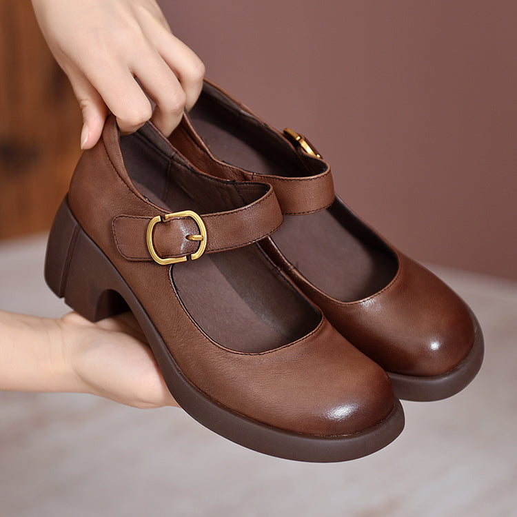 Scarlett&Claire™| Agnes Leather Mary Janes