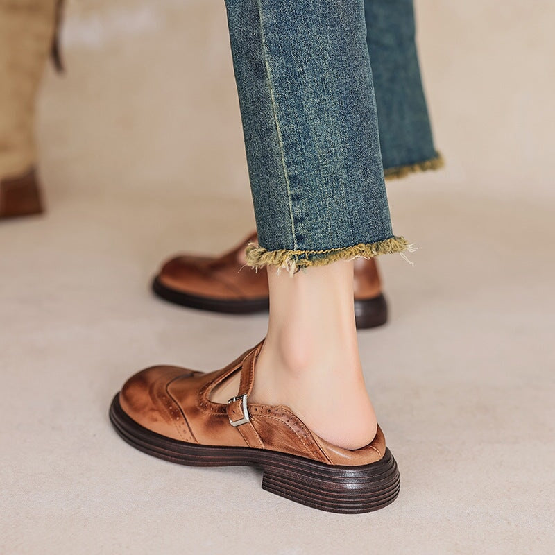Scarlett&Claire™| Risla Leather Mary Janes