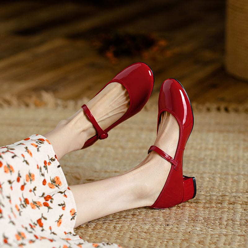 Scarlett&Claire™| Livy Leather Mary Janes