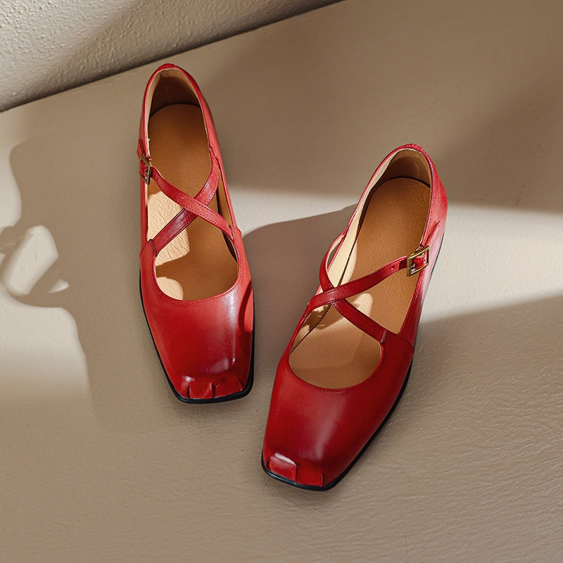 Scarlett&Claire™| Edith Leather Mary Janes