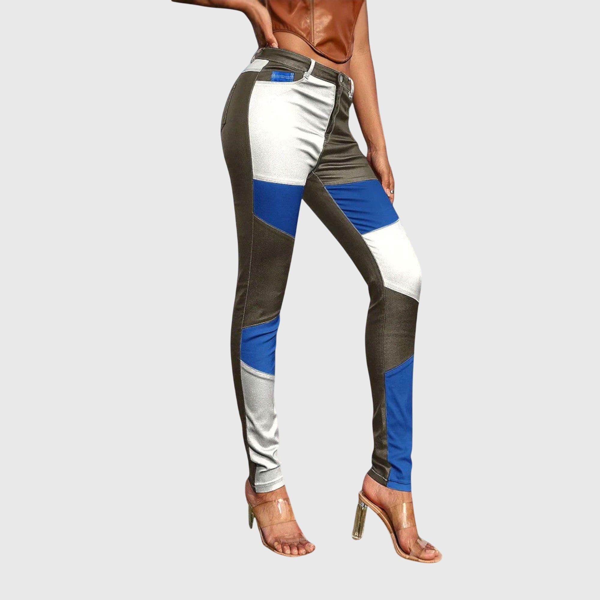Lianette | Tube Pants with Color Block Pattern