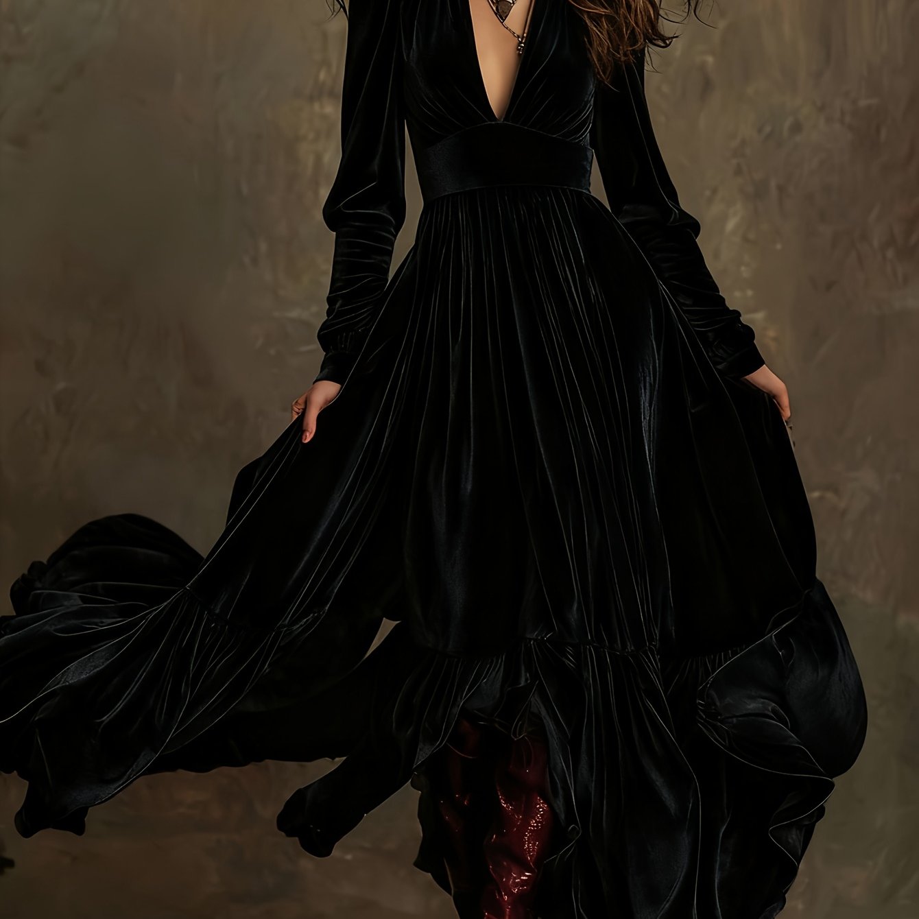 Eveline | Elegant Velvet Maxi Dress