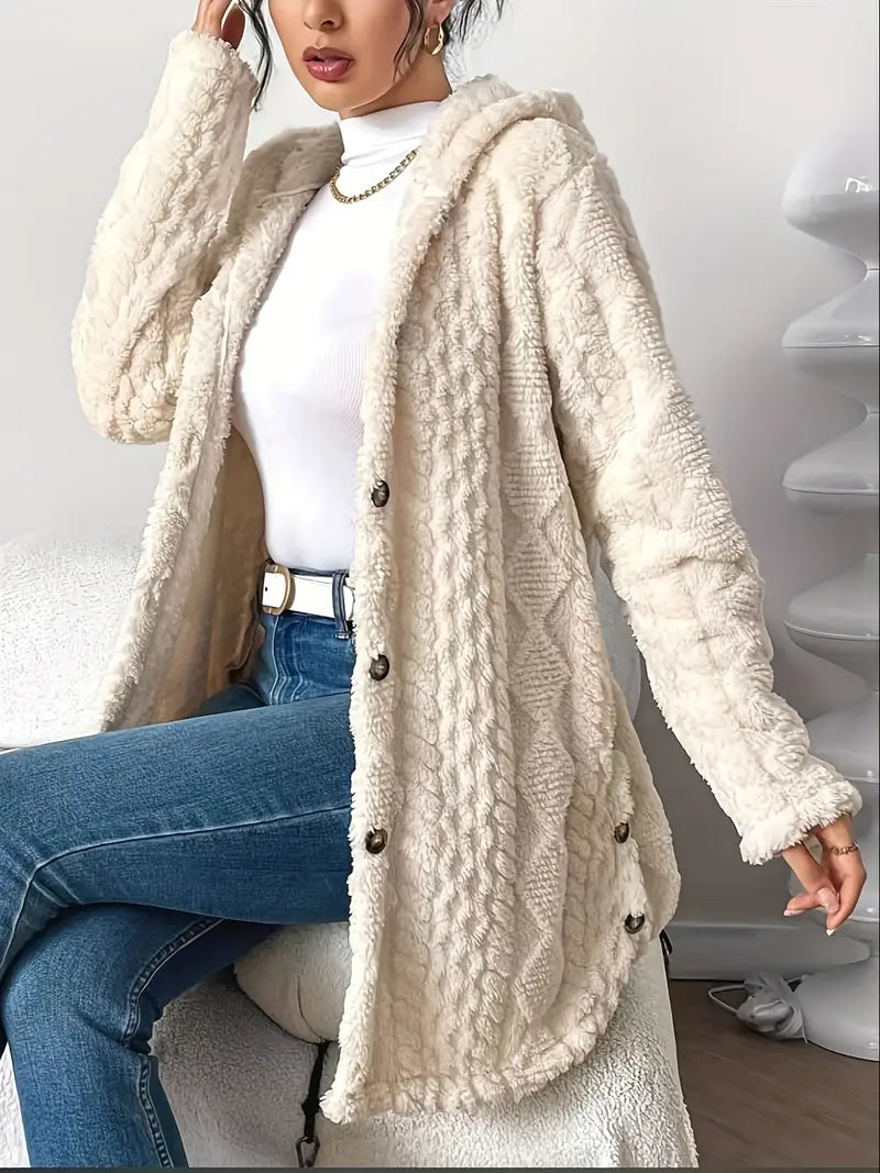 Melinda™ | Plush Hooded Cardigan
