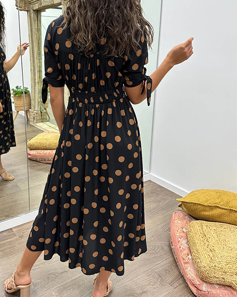 Monique | Elegant Polka Dot Dress