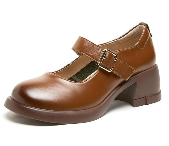 Scarlett&Claire™| Agnes Leather Mary Janes