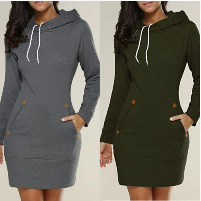 Ashley | Women's Hoodie Dress with Pockets