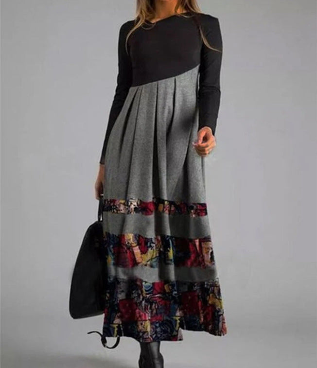 Diane™ | Modern Mixed-Art Hem T-Shirt Dress