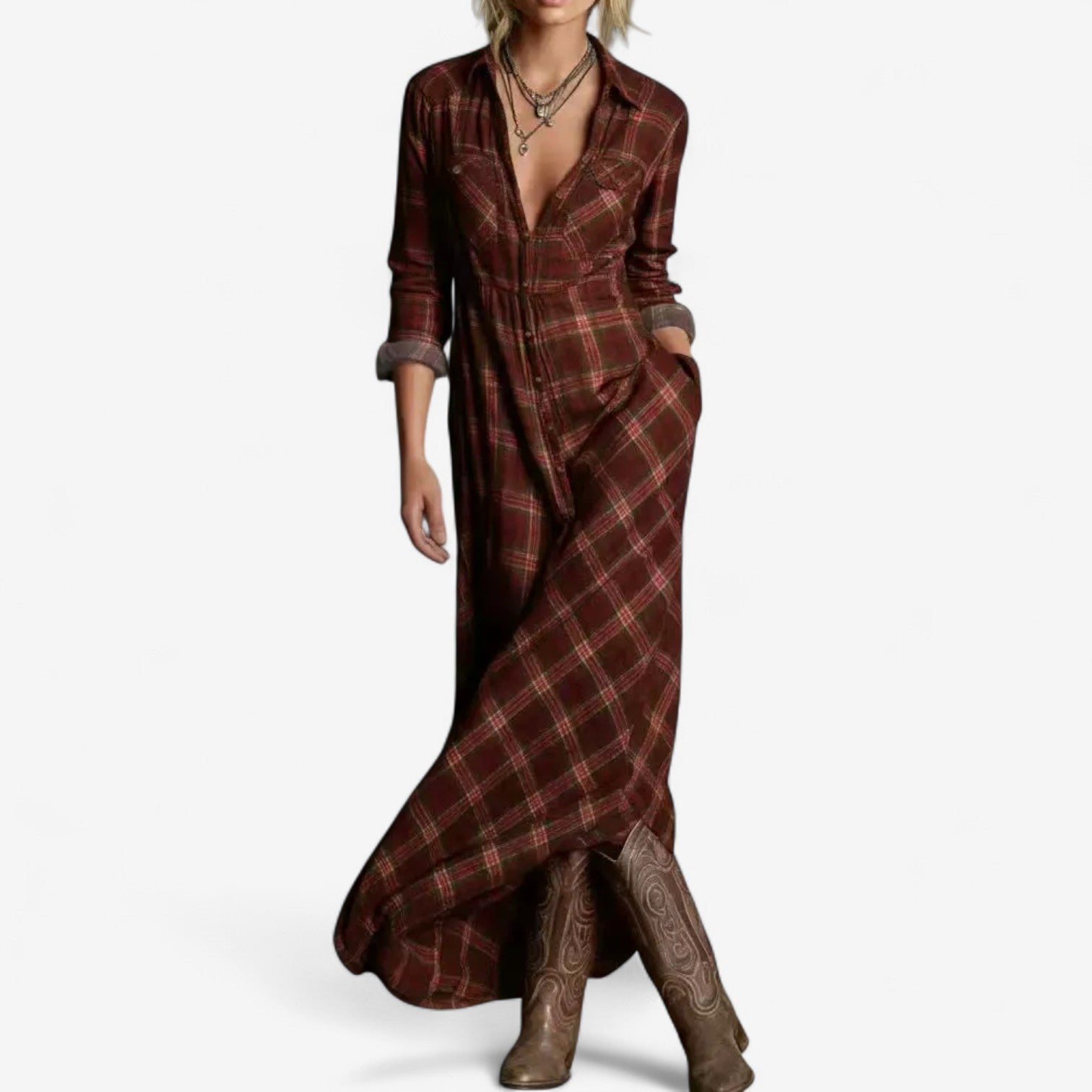 Celina™ | Timeless Maxi Shirt Dress
