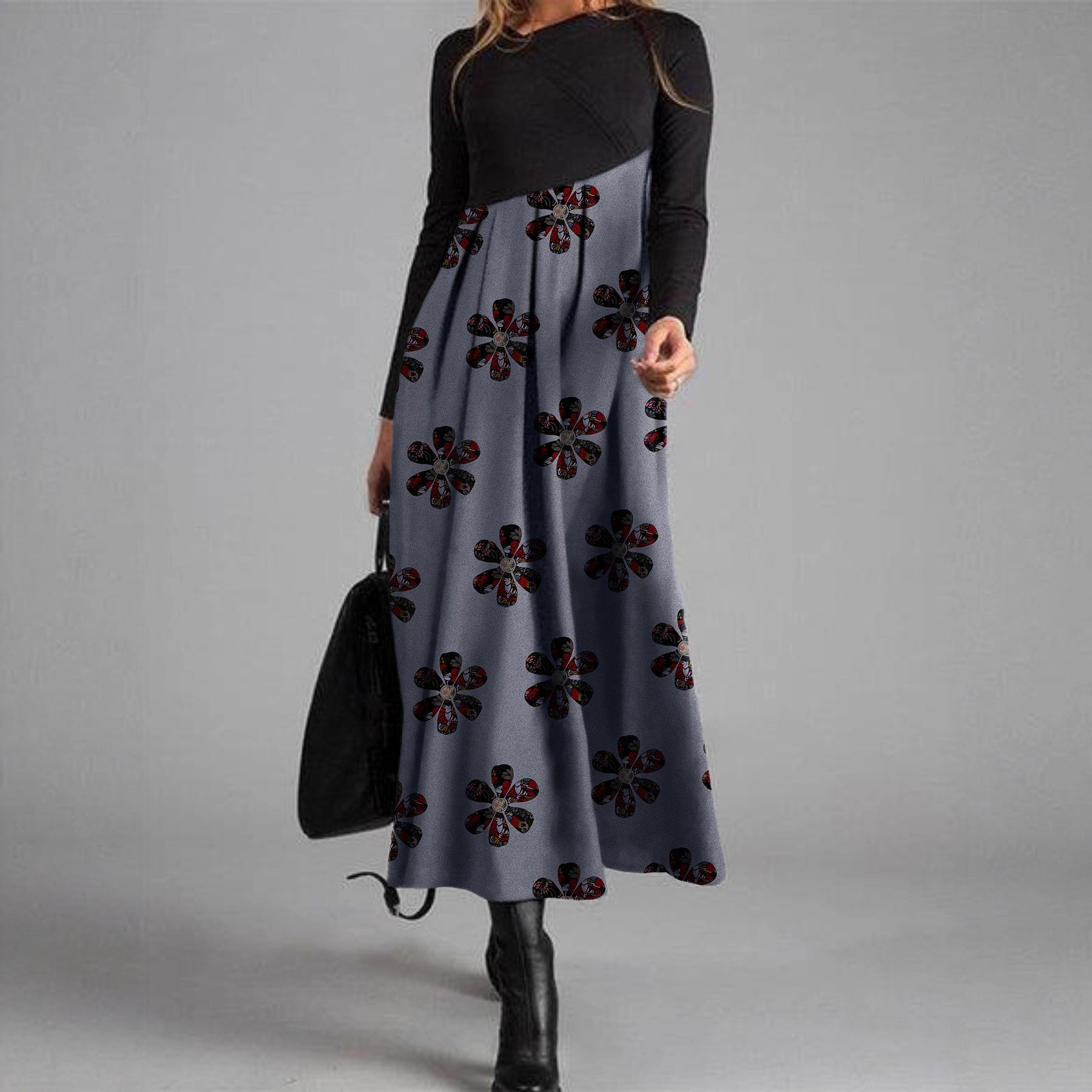 Carol™ | Floral Print T-Shirt Maxi Dress