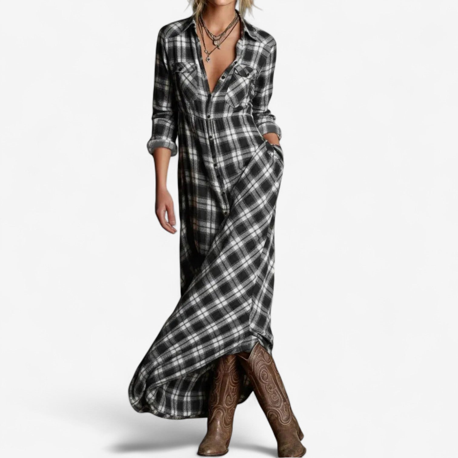 Celina™ | Timeless Maxi Shirt Dress