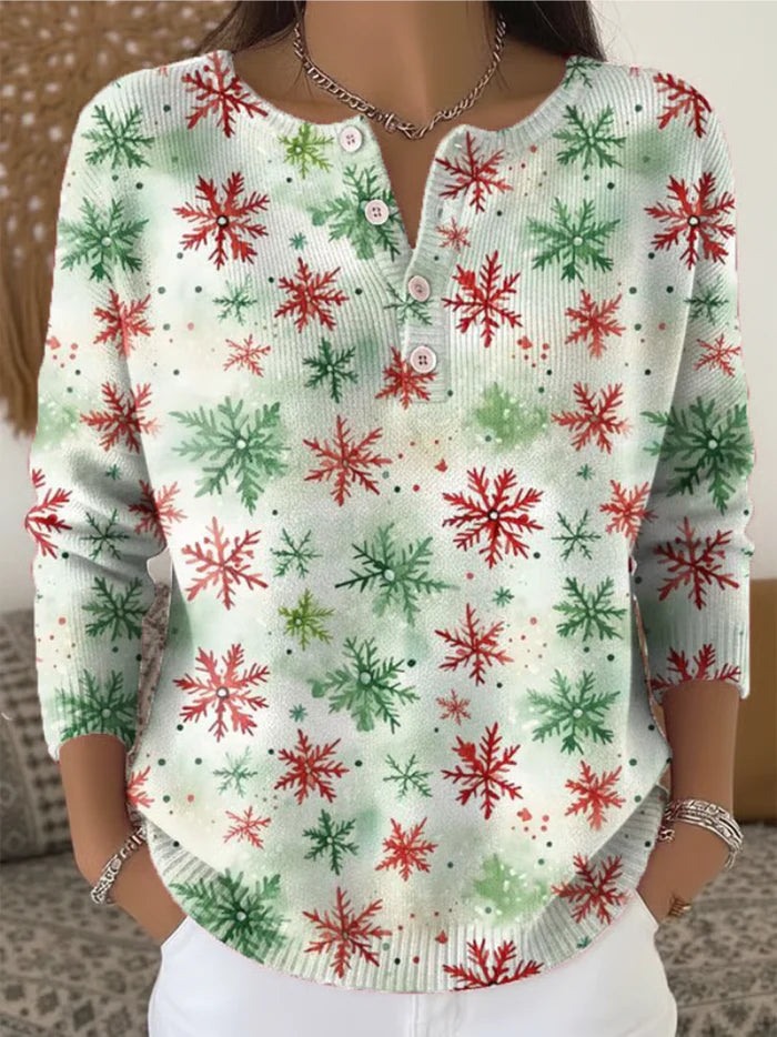 Sofia | Christmas Sweater with Buttons