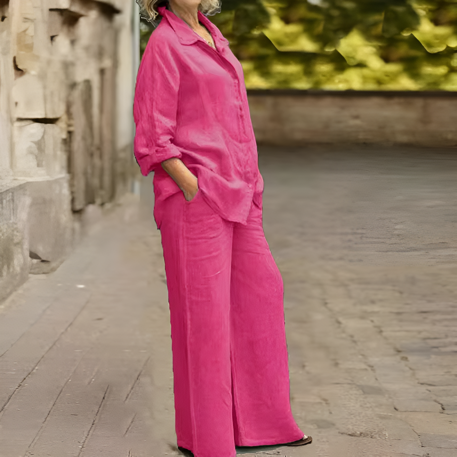 Larah  | Linen Shirt Suit