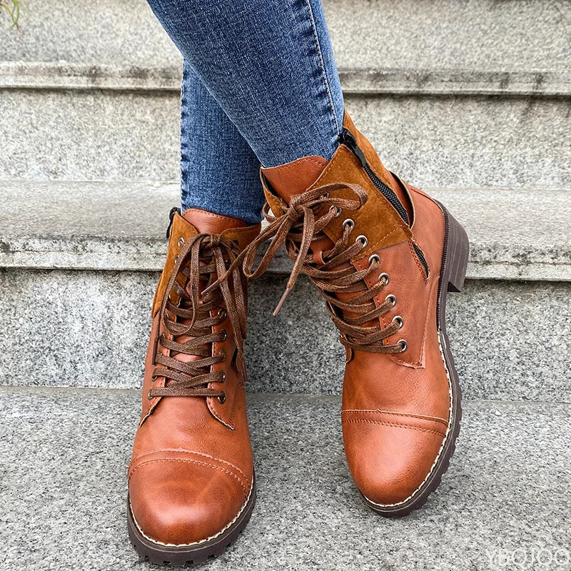 Boots Rilely Riley | Fall Women’s Lace-Up Boots – Chic & Weather-Ready