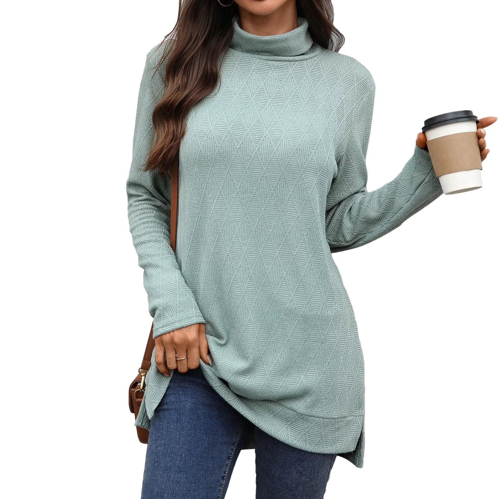 Ingrid™ | Casual Long Sleeve Turtleneck Top