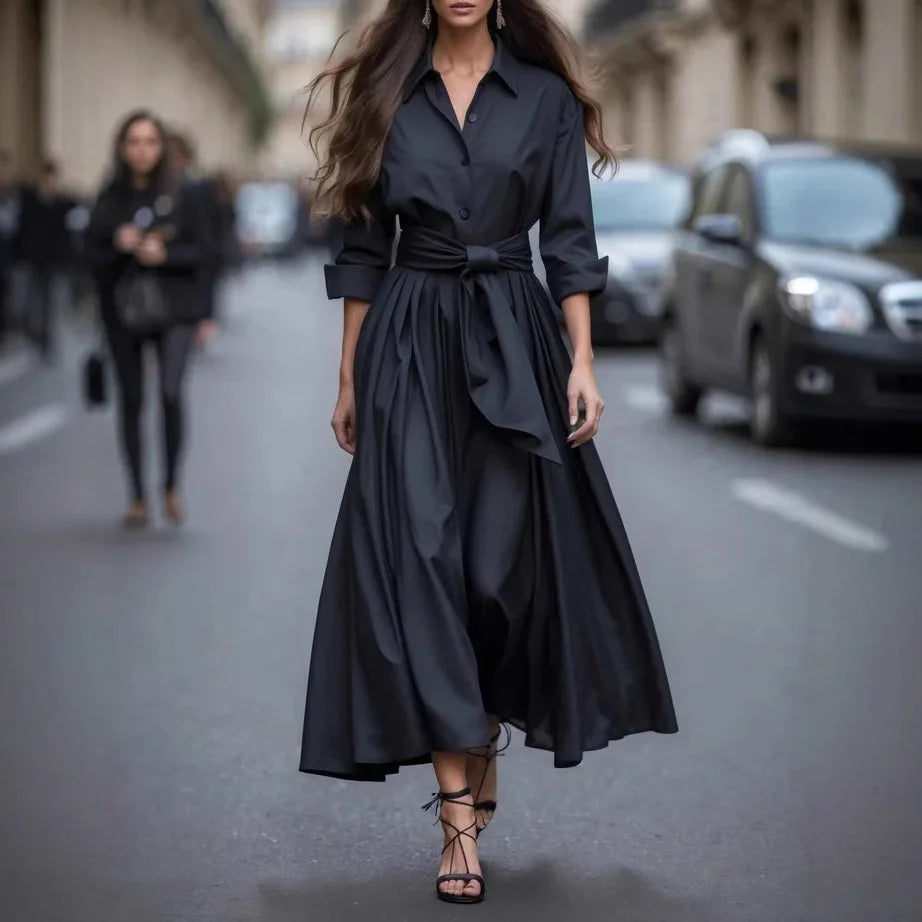 Isabelle | Elegant Maxi Dress With Bow