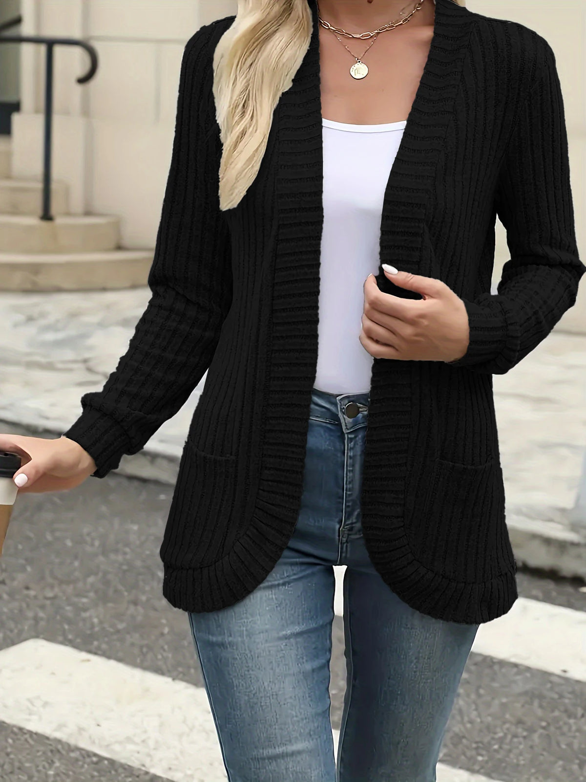 Astrid™ | Casual Ribbed Knit Cardigan