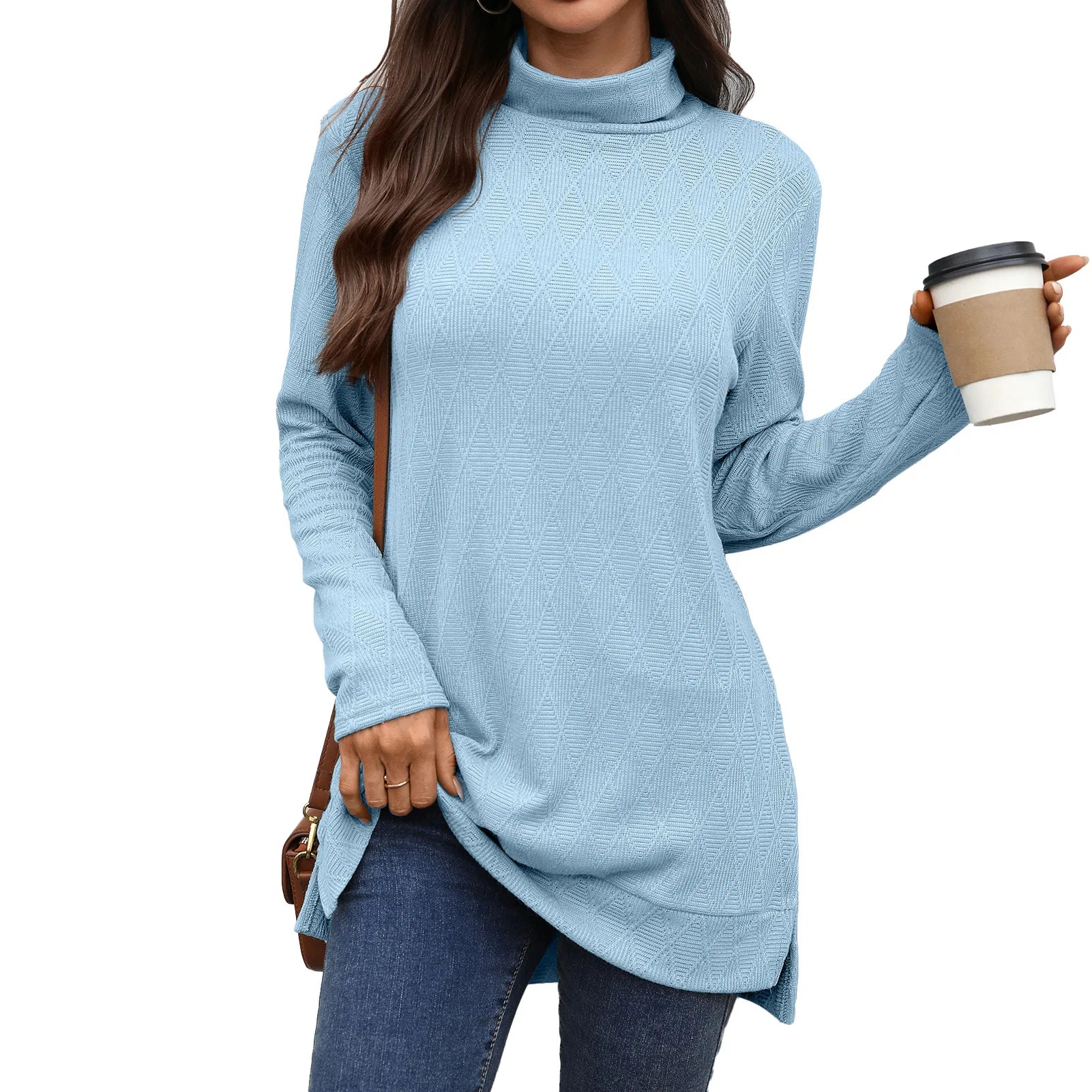 Ingrid™ | Casual Long Sleeve Turtleneck Top