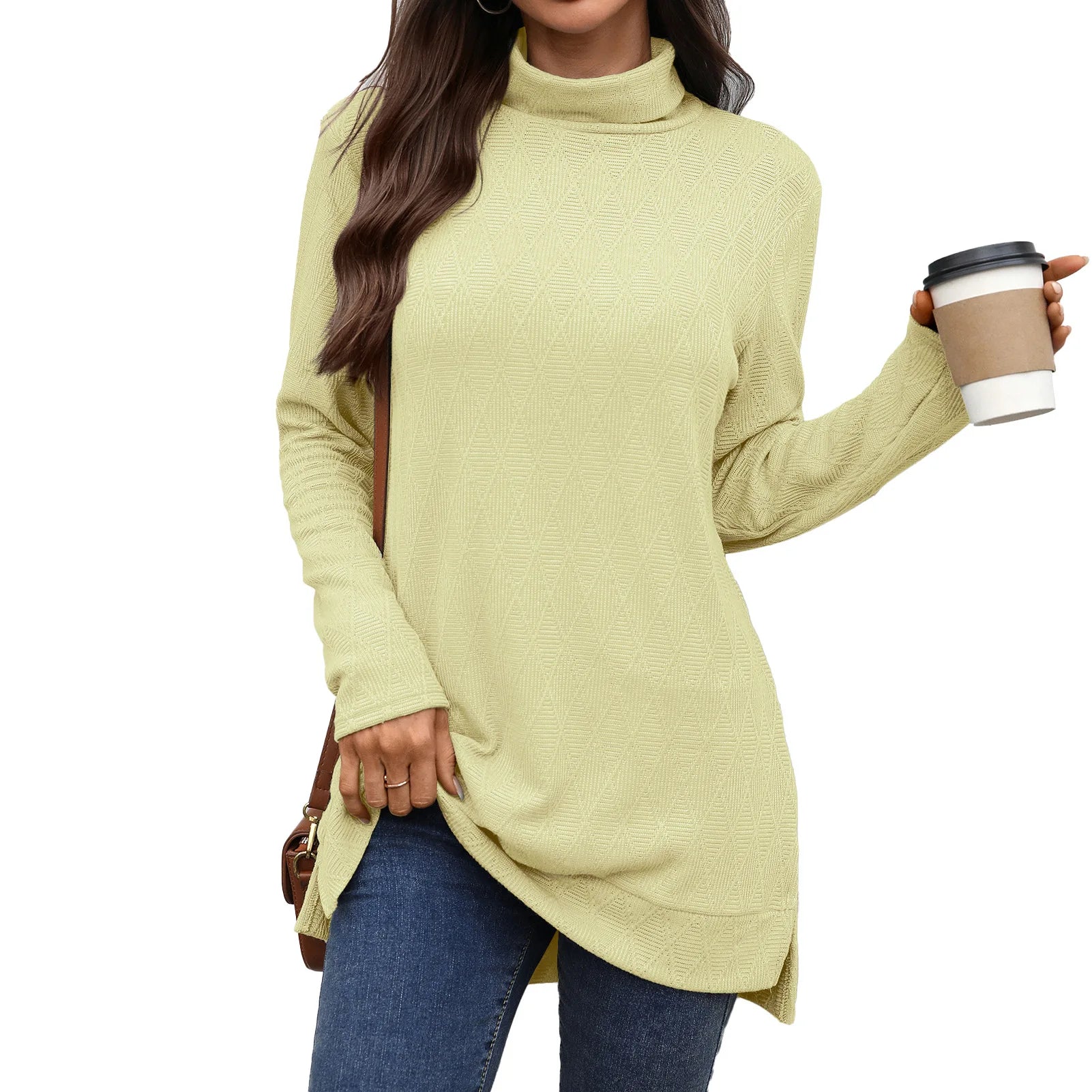 Ingrid™ | Casual Long Sleeve Turtleneck Top
