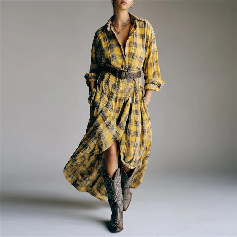 Evelyn | Classic Elegant Shirt Dress With Belt
