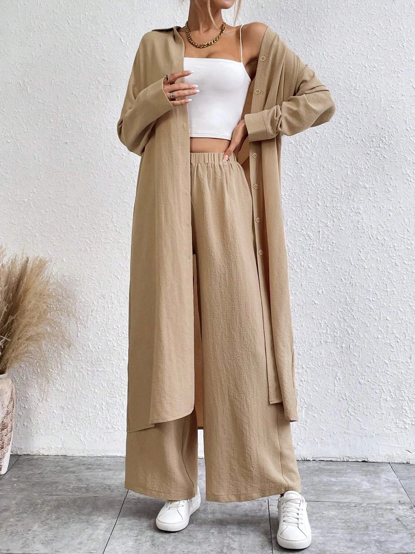 Olivia | Flattering Long Two-Piece Outfit