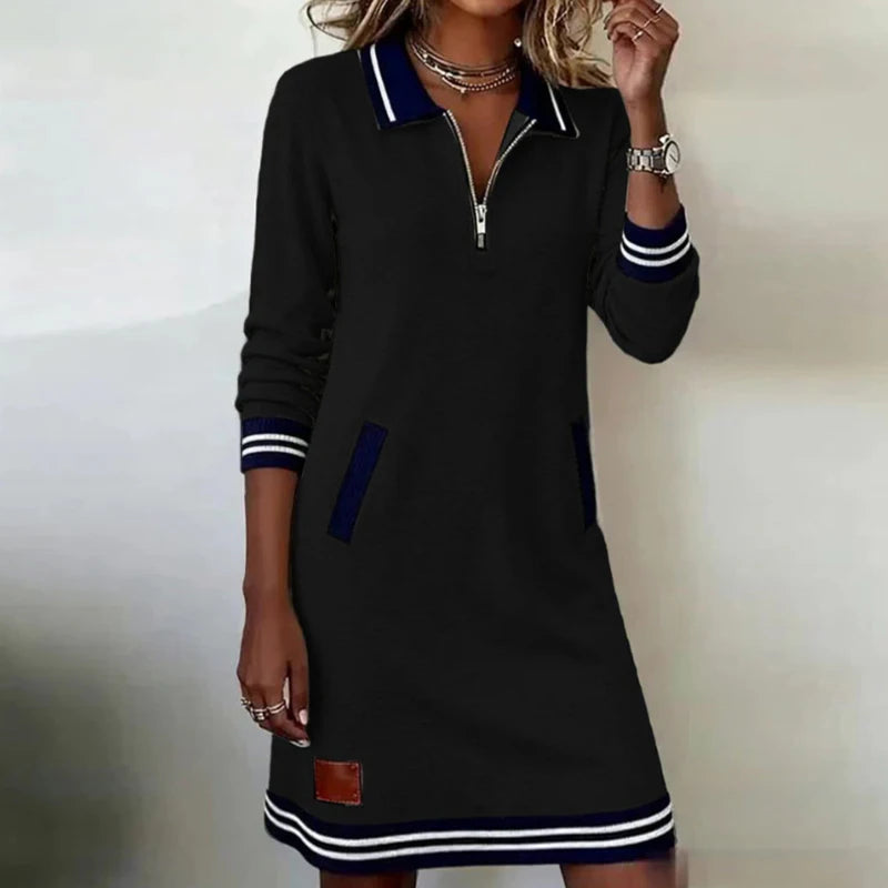 Lorraine™ | Sporty Zip Sweater Dress — Comfort Meets Casual Chic