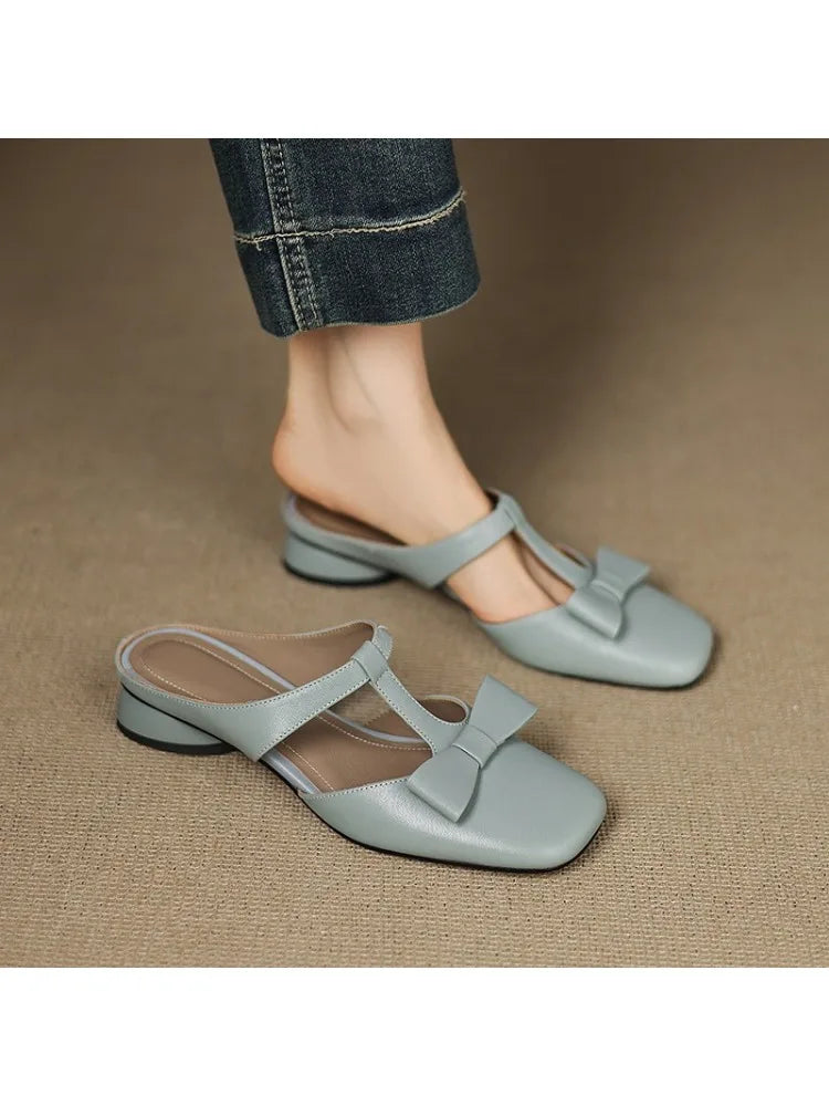 Lina Square Toe Slippers