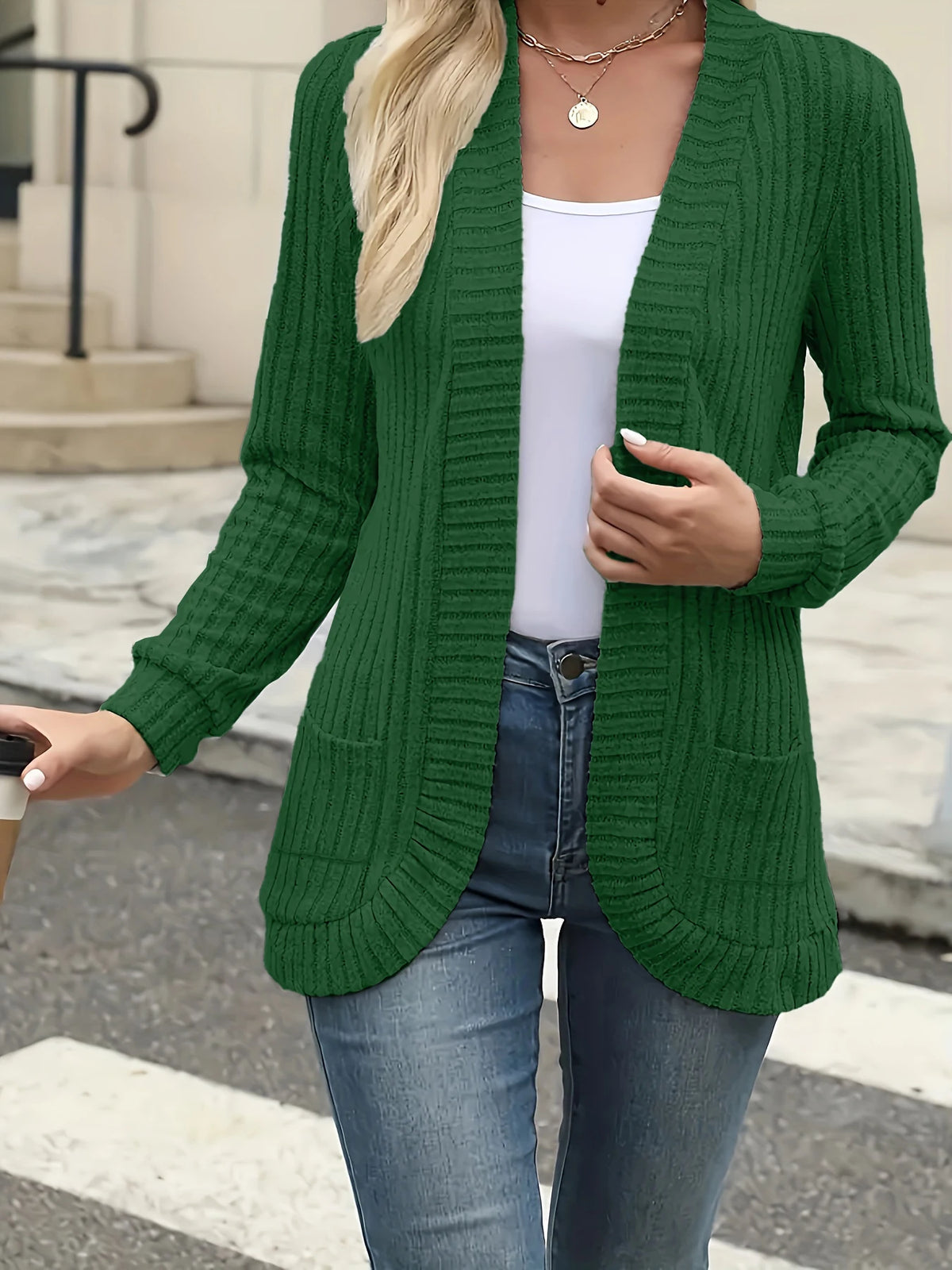 Astrid™ | Casual Ribbed Knit Cardigan