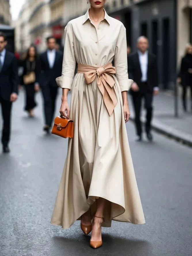 Isabelle | Elegant Maxi Dress With Bow