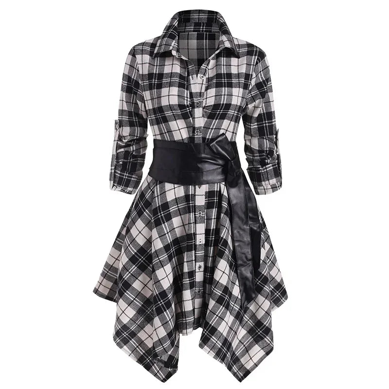 Margaret | Classic Elegant Shirt Dress With Waist Tie