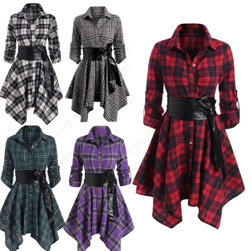 Margaret | Classic Elegant Shirt Dress With Waist Tie