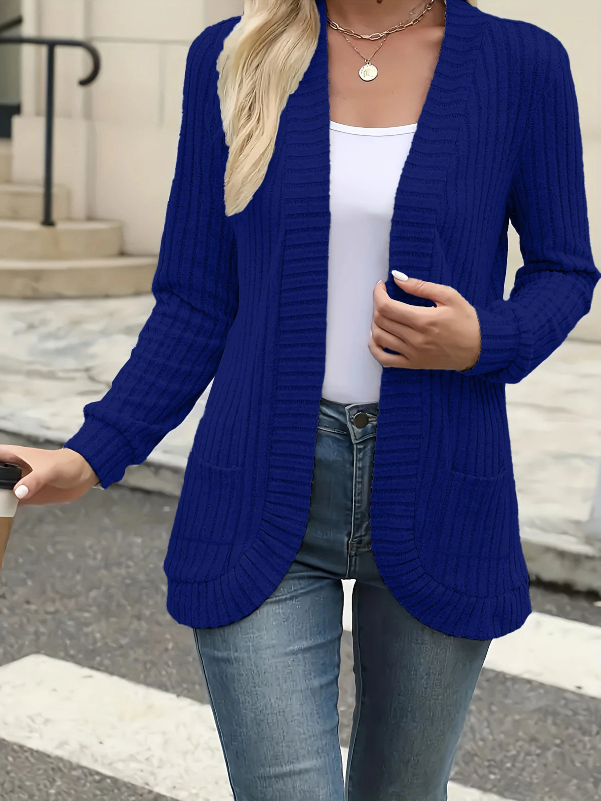 Astrid™ | Casual Ribbed Knit Cardigan