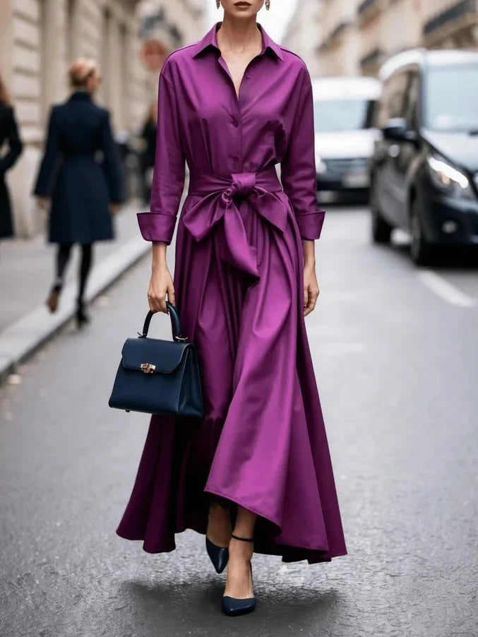 Isabelle | Elegant Maxi Dress With Bow