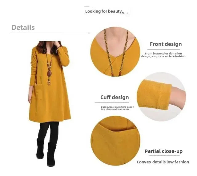 Helen | Cozy Relaxed Fit Pocket Midi Dress