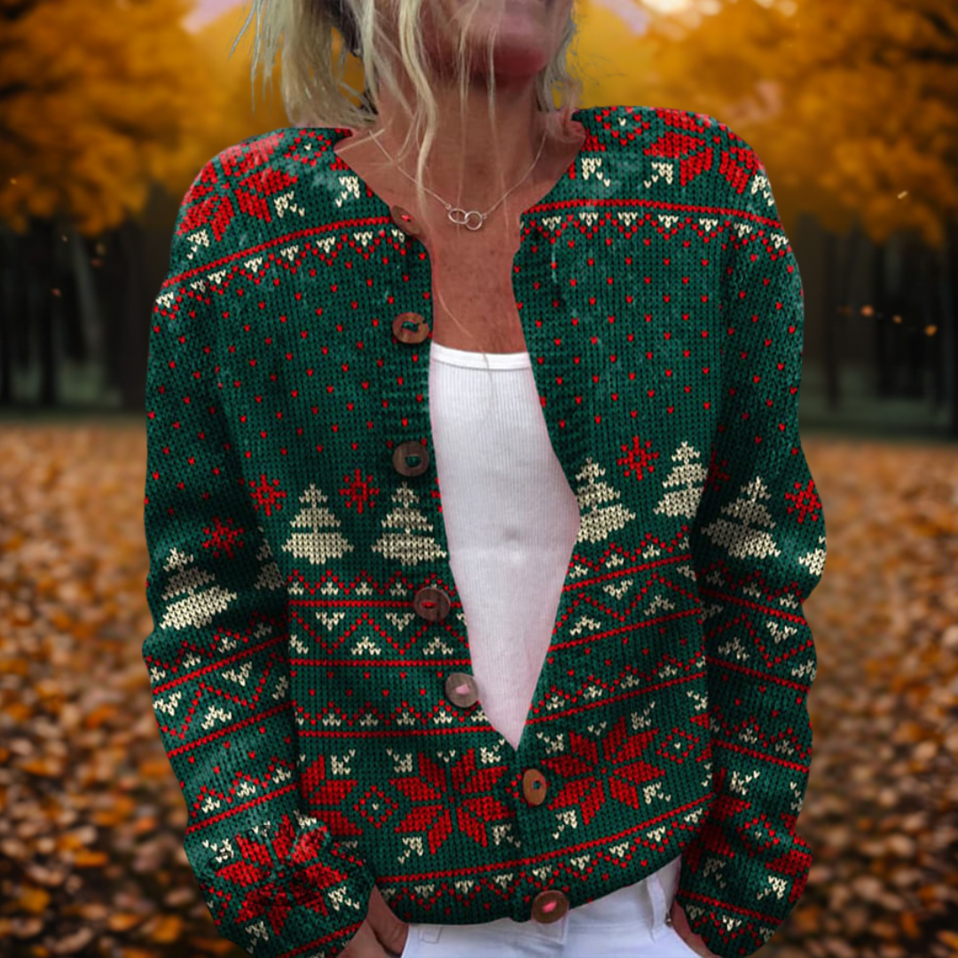 Bea | Festive Tree Cardigan