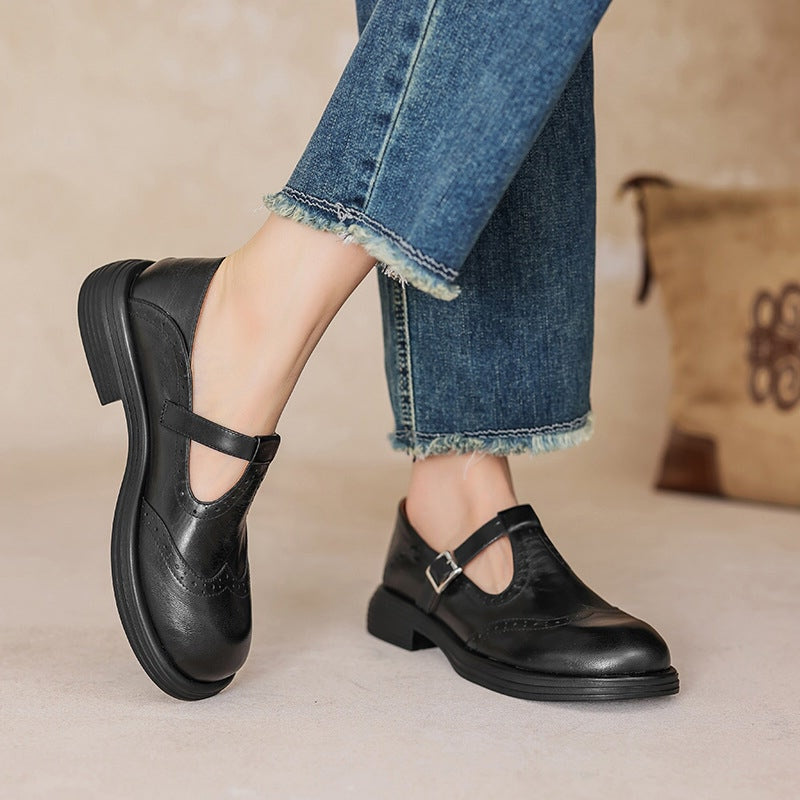 Scarlett&Claire™| Risla Leather Mary Janes