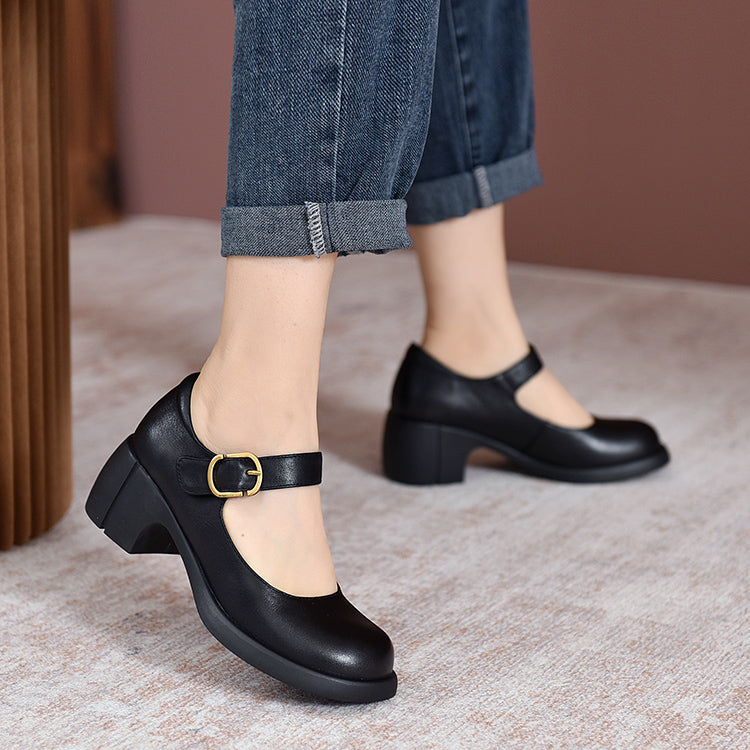 Scarlett&Claire™| Agnes Leather Mary Janes