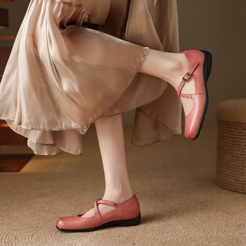 Scarlett&Claire™| Edith Leather Mary Janes