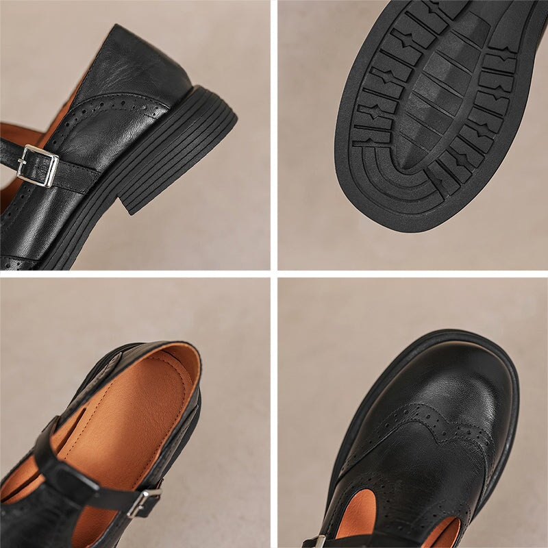 Scarlett&Claire™| Risla Leather Mary Janes