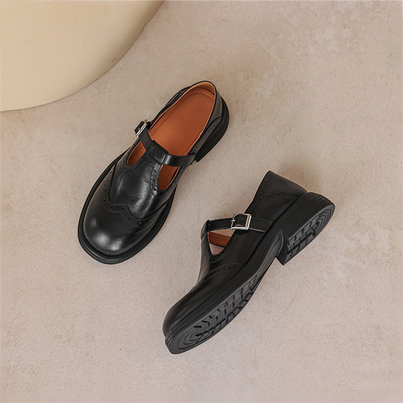 Scarlett&Claire™| Risla Leather Mary Janes