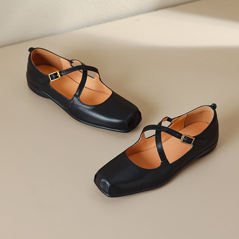 Scarlett&Claire™| Edith Leather Mary Janes