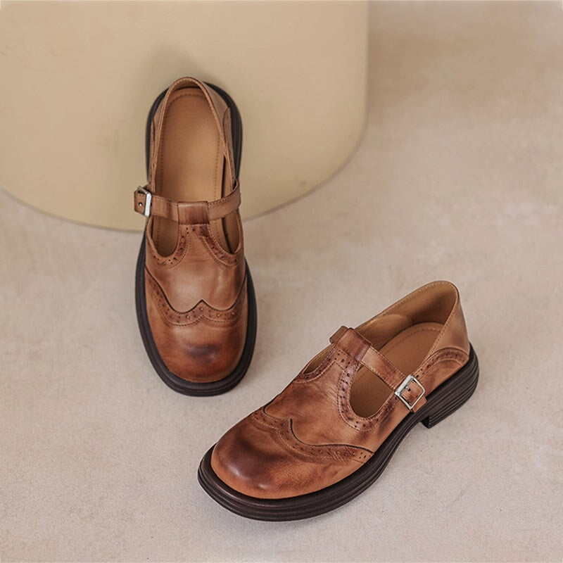 Scarlett&Claire™| Risla Leather Mary Janes