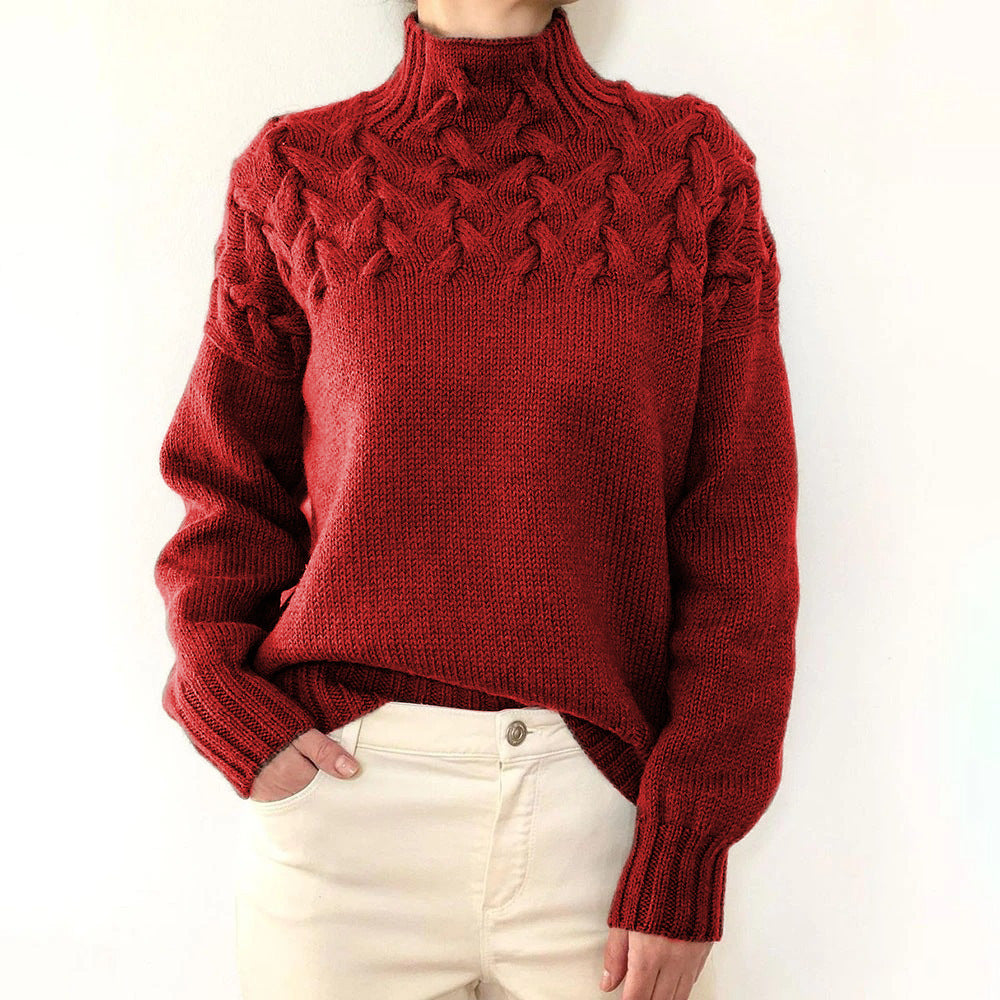 Elena | Warm Knitted Turtleneck Pullover